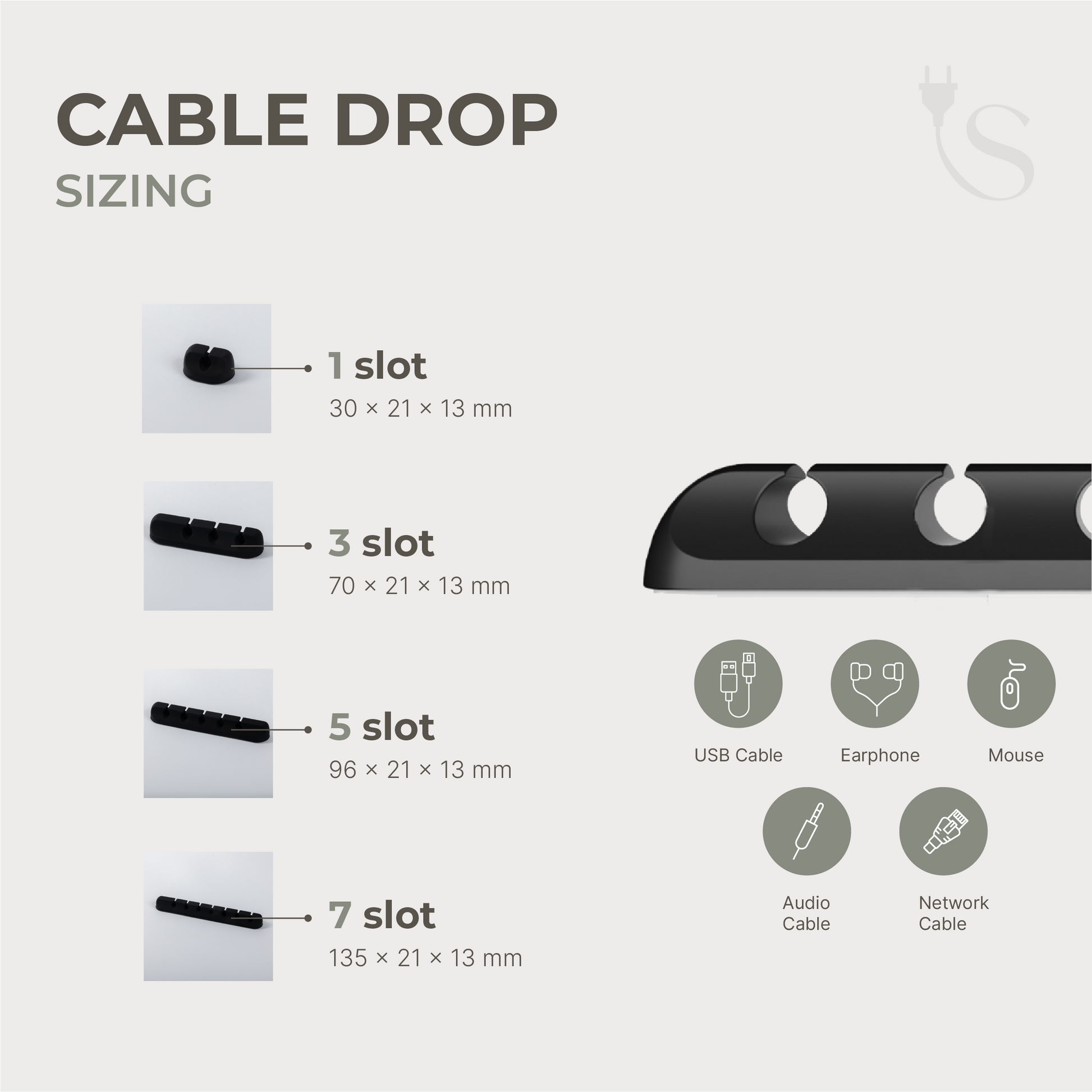 Cable Drops (Pack of 4)