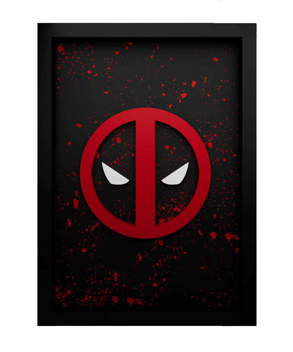 Deadpool Frame WIth 3D-printed Logo