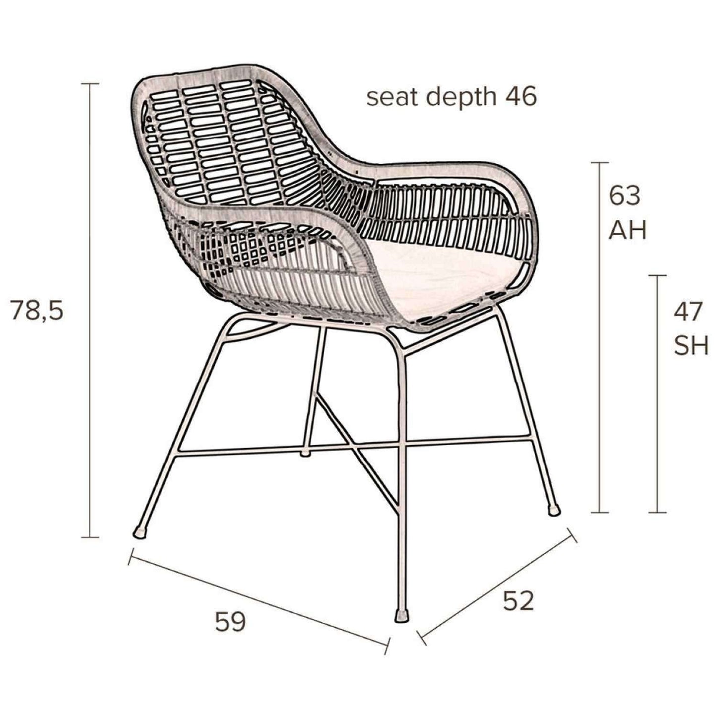 Dutchbone Cantik Armchair (Displayed)