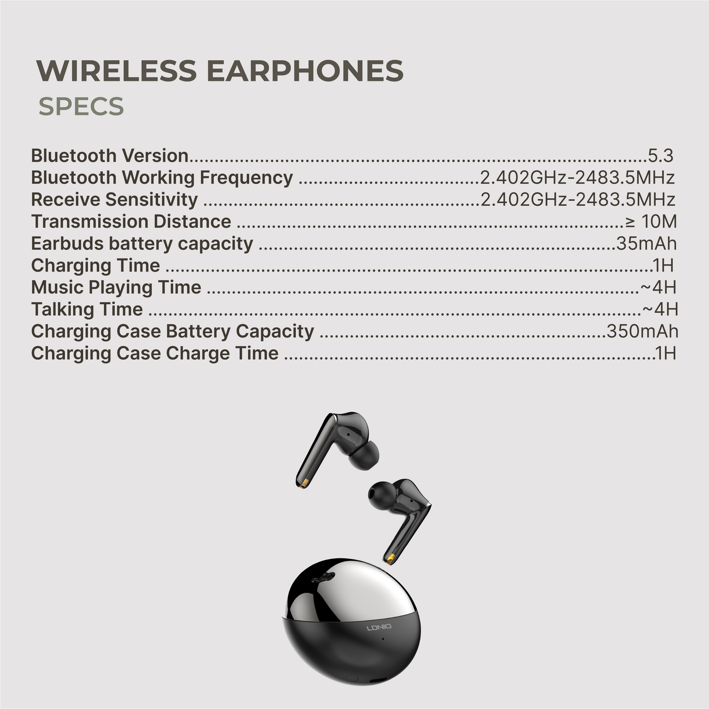Wireless Earphones w/ Charging Case