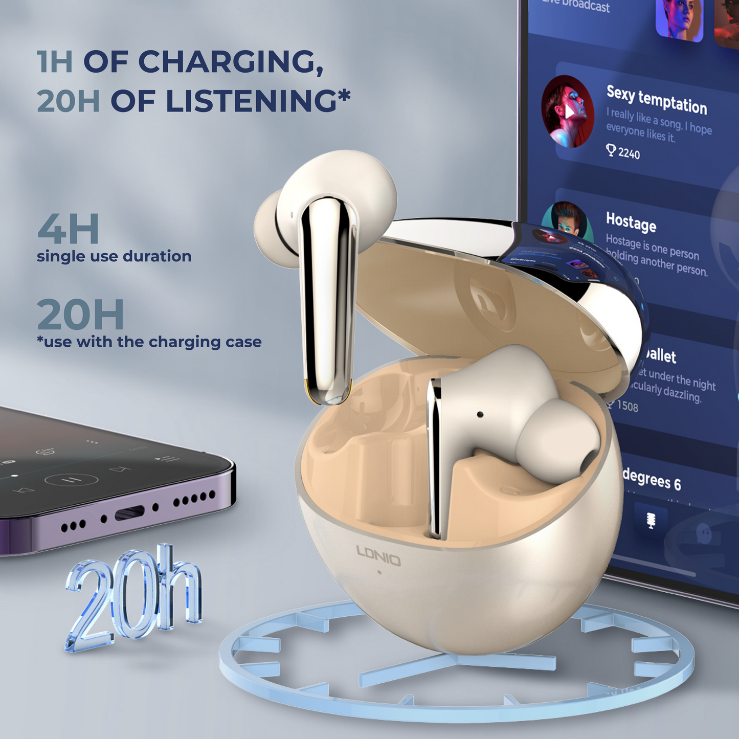 Wireless Earphones w/ Charging Case