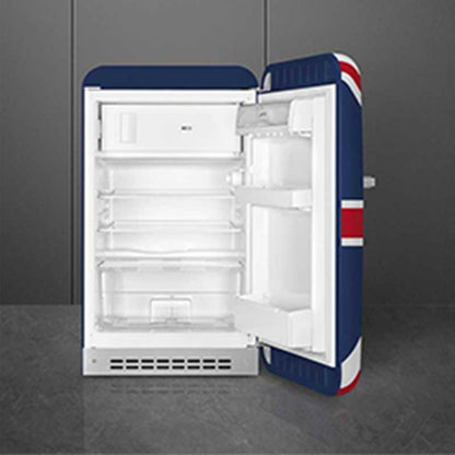 Smeg FAB10RDUJ5 55cm Fridge with Icebox, Right Hand Hinge, Union Jack