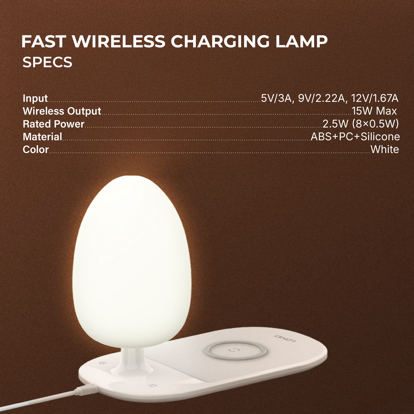 Fast Wireless Charging Desk Lamp