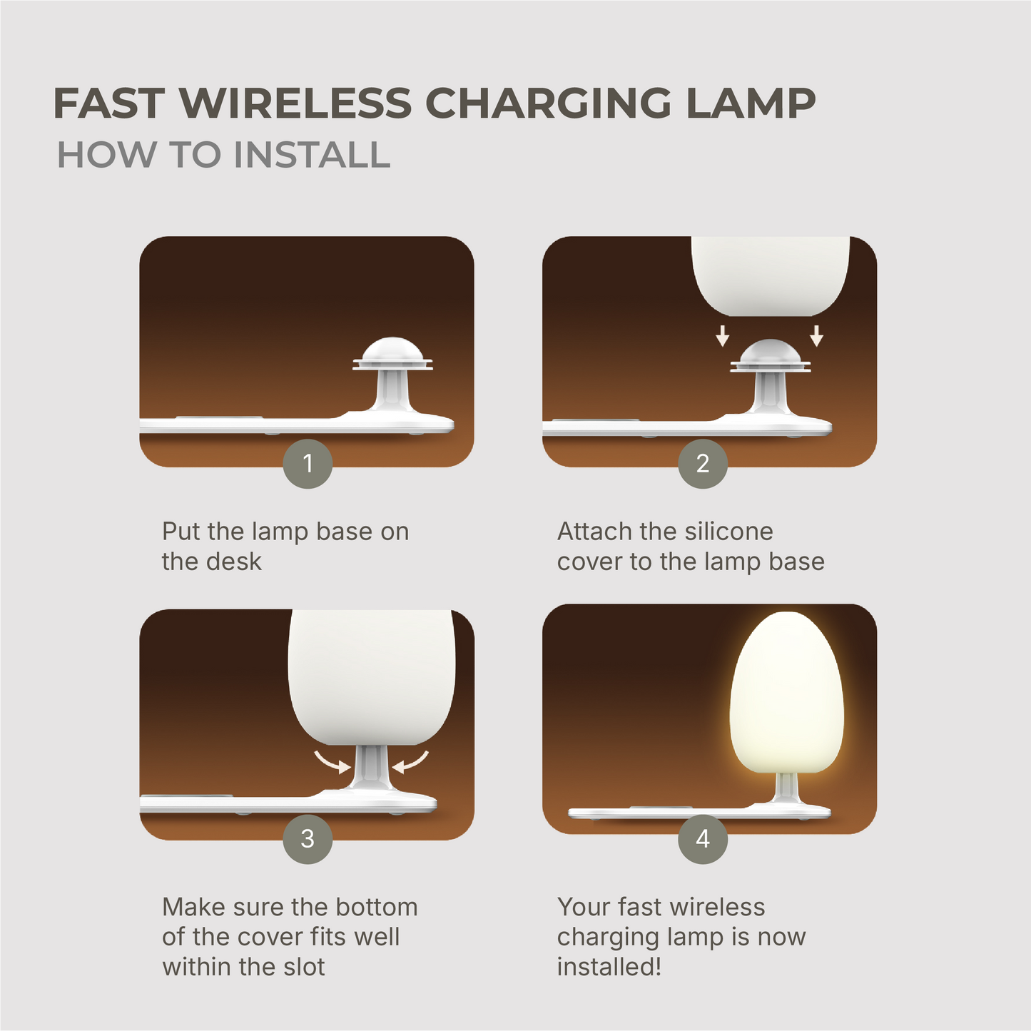 Fast Wireless Charging Desk Lamp