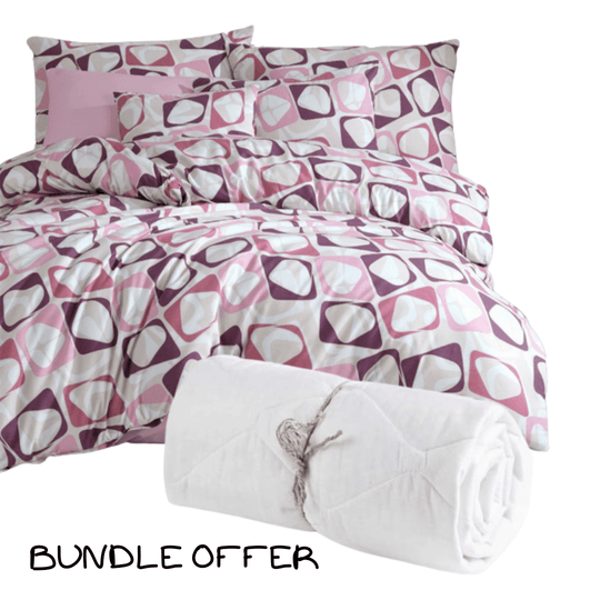 Bundle Offer Double Size 100% cotton Duvet Cover Set + Quilt