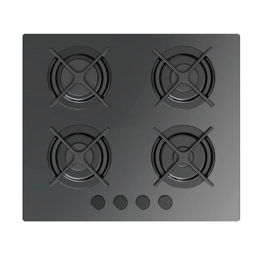 Fresh H60FG Built-In Gas Hob 60cm Full Black Glass