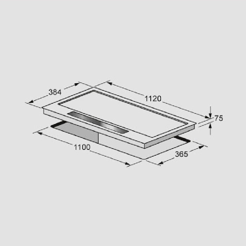 Fulgor Milano CPH1124GWKTC X Gas Hob 110cm Stainless Steel