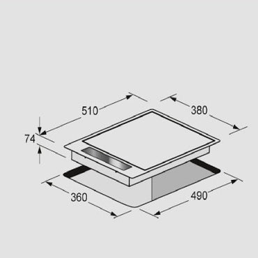 Fulgor Milano CPH40 GDWKTCX Gas Hob 40cm Stainless Steel