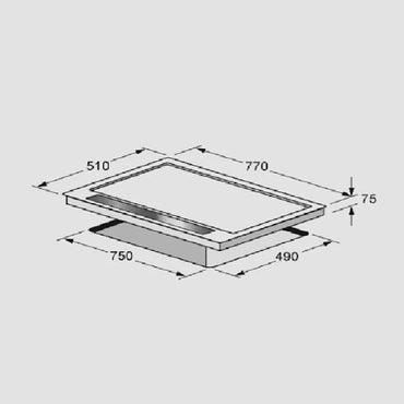 Fulgor Milano CPH765GWK X Gas Hob 90cm Stainless Steel