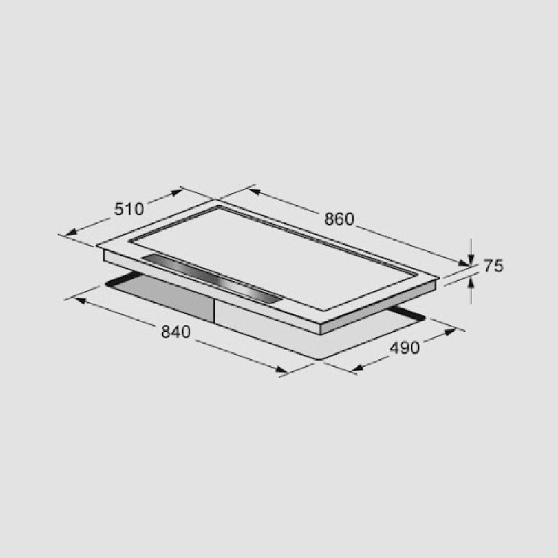 Fulgor Milano CPH905GWKTCX Gas Hob 90cm Stainless Steel