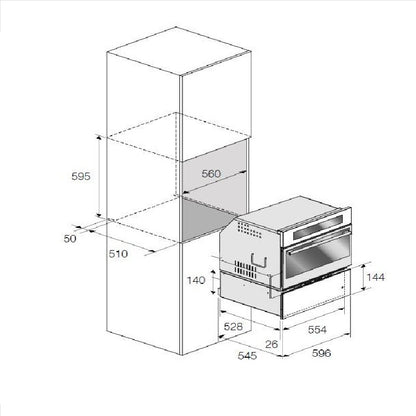 Fulgor Milano CWD15X Built-In Warming Drawer 15 cm Stainless Steel