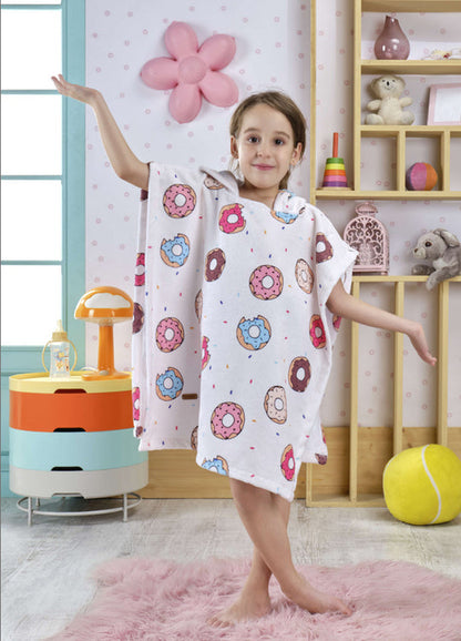 Kids Poncho Donuts