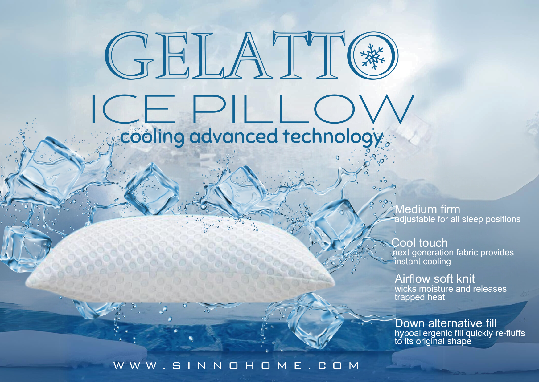 ICE COOLING PILLOW - pillow that truly keeps you cool.