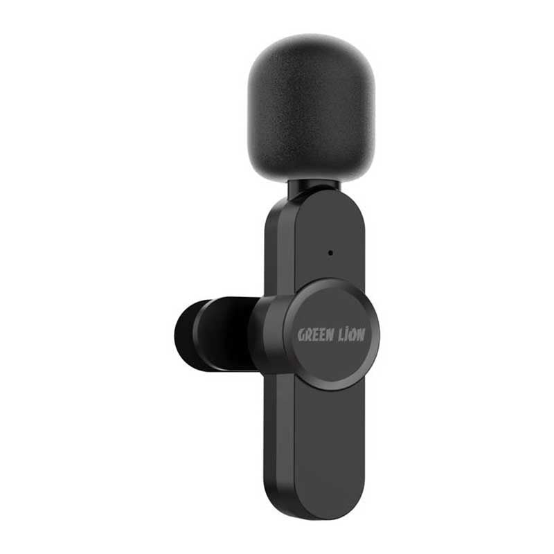 Green GNWMICROTC Mini Wireless Microphone TYPE C/ LIGHTNING Black