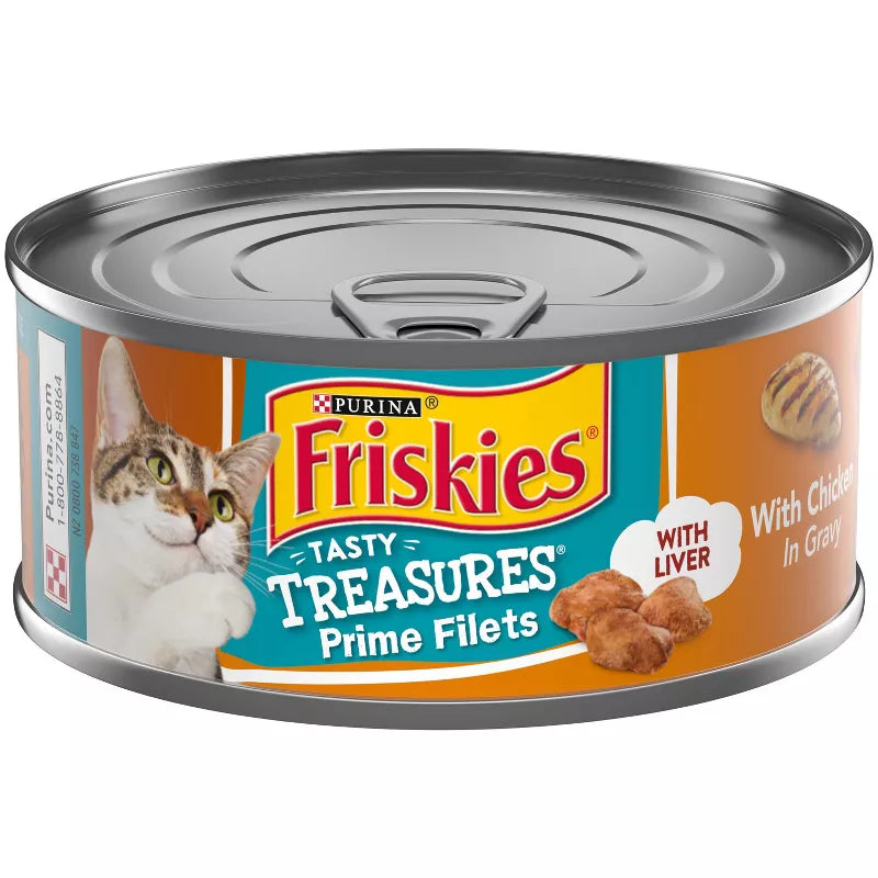 Purina Friskies  Chicken & Liver In Gravy Wet Cat Food `156g