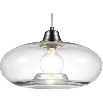 Nino Germany Amber-Toned Oval Glass Pendant Light