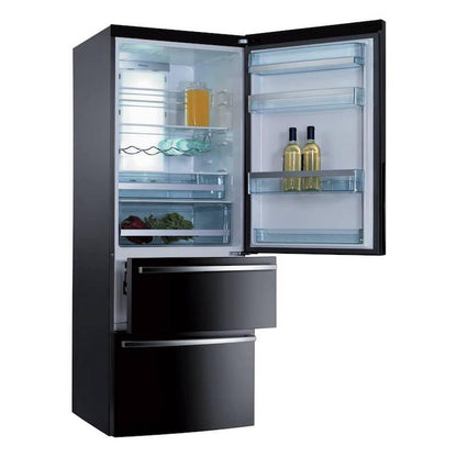 Haier AFD-631CB Bottom Mount Refrigerator Black 307L