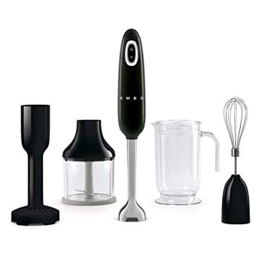 Smeg HBF02BLEU Hand Blender With Accessories Black