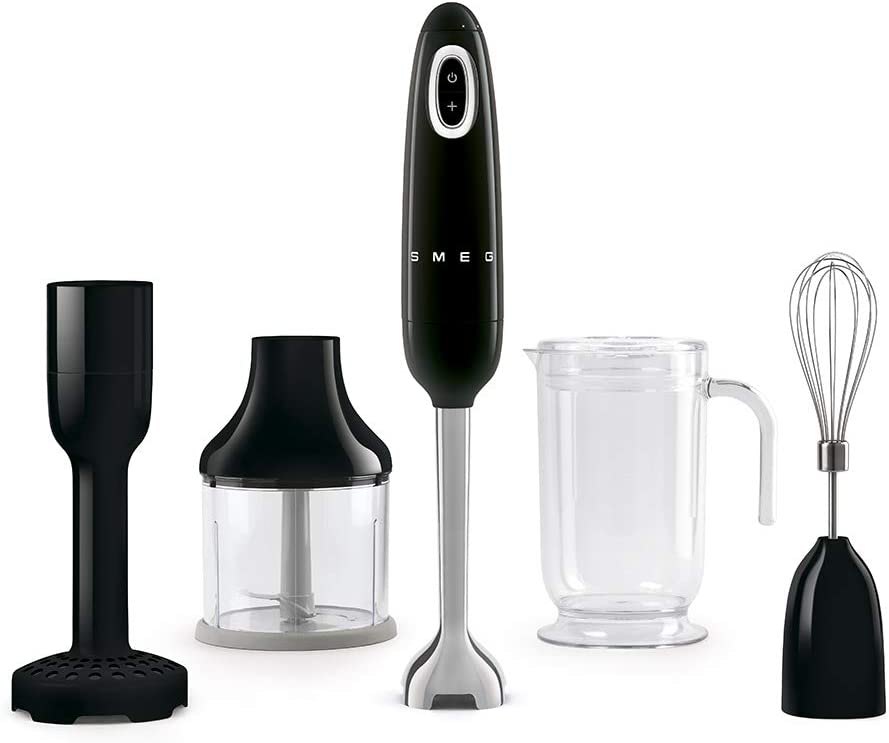 Smeg HBF02BLEU Hand Blender With Accessories Black