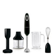 Smeg HBF22BLEU Hand Blender with Accessories Black Tritan