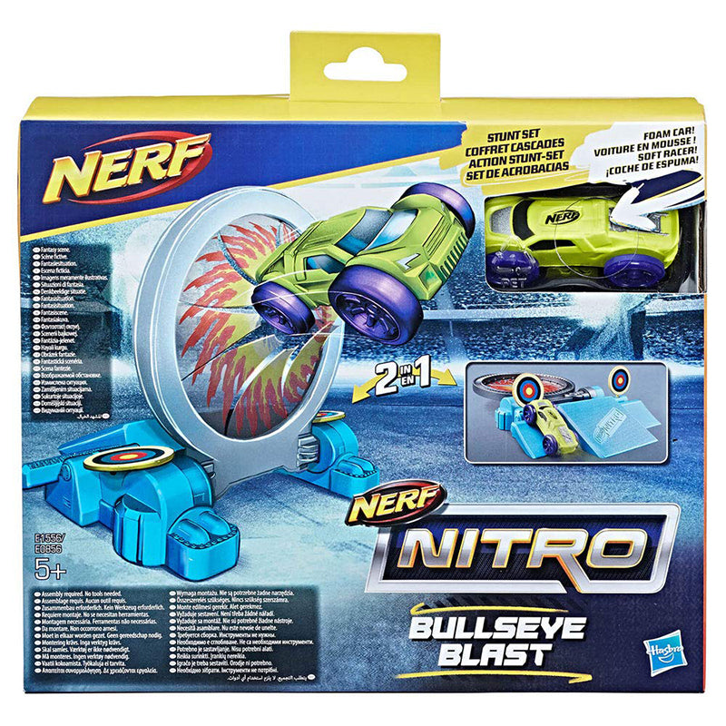 Nerf E0856 Nitro Double Action Stunt Foam Car Set, Green Car