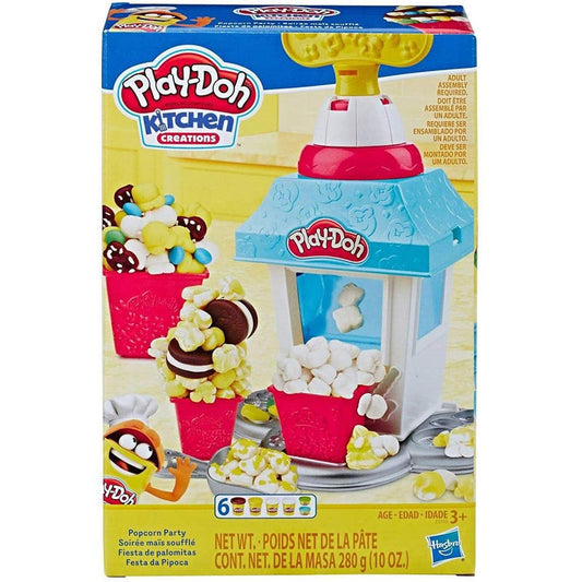 Play-Doh Kitchen Creations Popcorn Party Play Food Set with Six Non-Toxic Pots