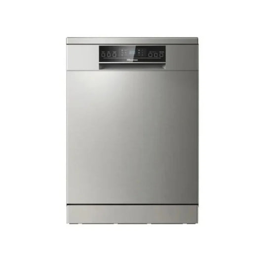 Hisense HS623E90G Dishwasher Free Standing 15 Place Setting With 6 Programs Silver