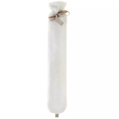Long Hot Water Bottle with Faux Fur Cover
