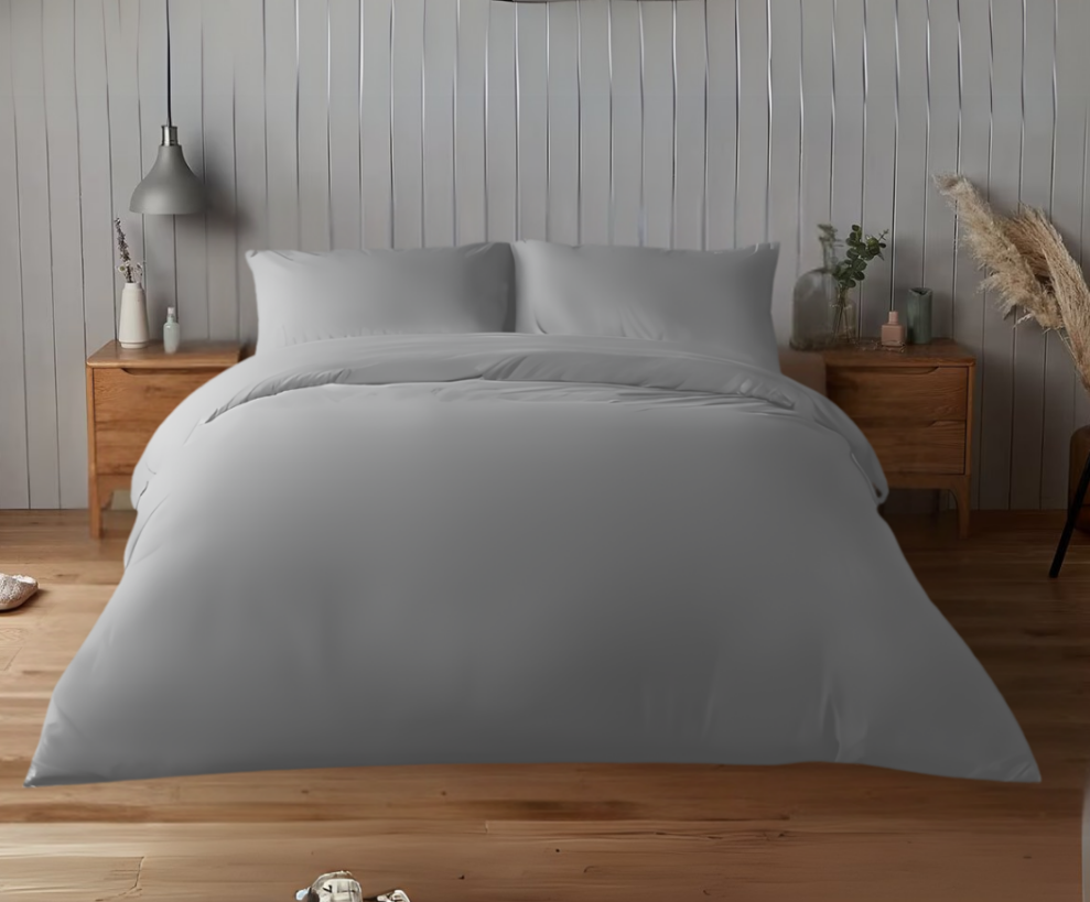 Solid Comfy Plain Duvet Cover Set