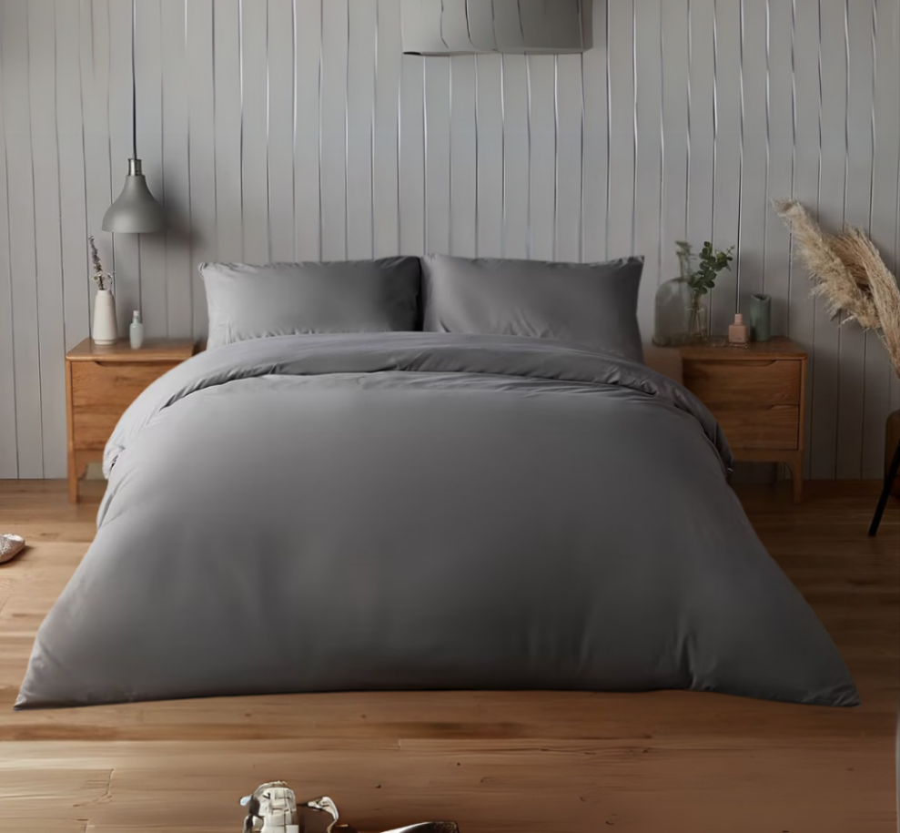 Solid Comfy Plain Duvet Cover Set