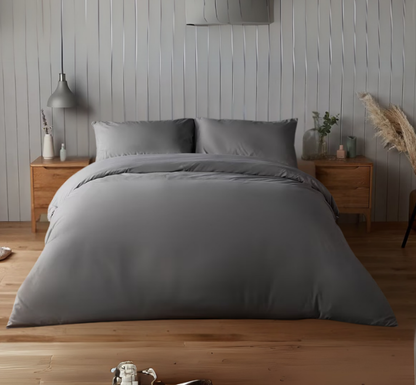 Solid Comfy Plain Duvet Cover Set