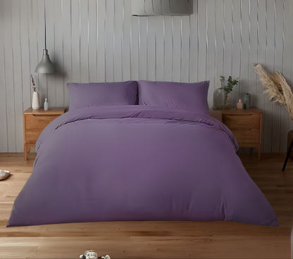Solid Comfy Plain Duvet Cover Set