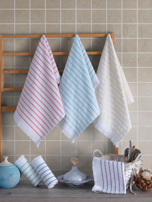 6 pcs set of kitchen towels pure cotton fabric