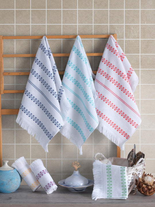 6 pcs set of kitchen towels pure cotton fabric