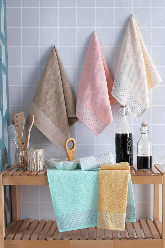 6 pcs set of kitchen towels pure cotton fabric