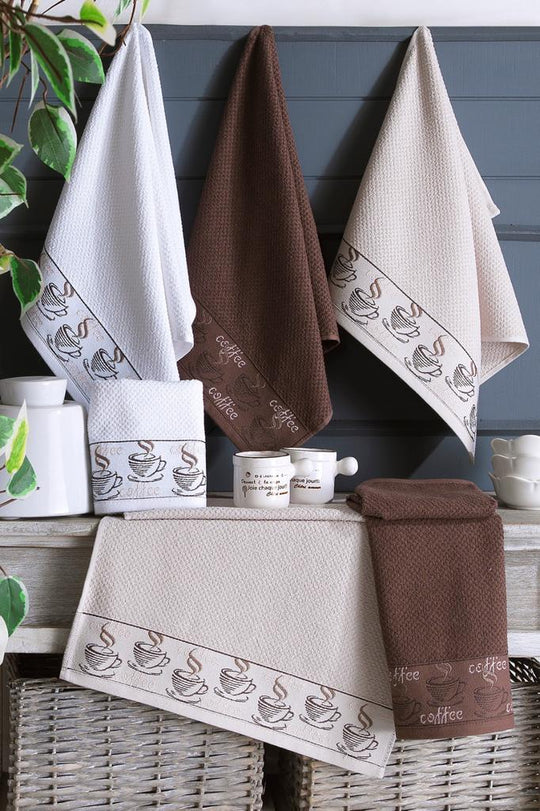 6 pcs set of kitchen towels pure cotton fabric