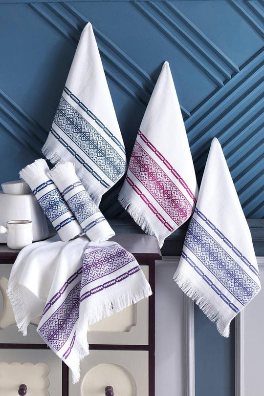 6 pcs set of kitchen towels pure cotton fabric