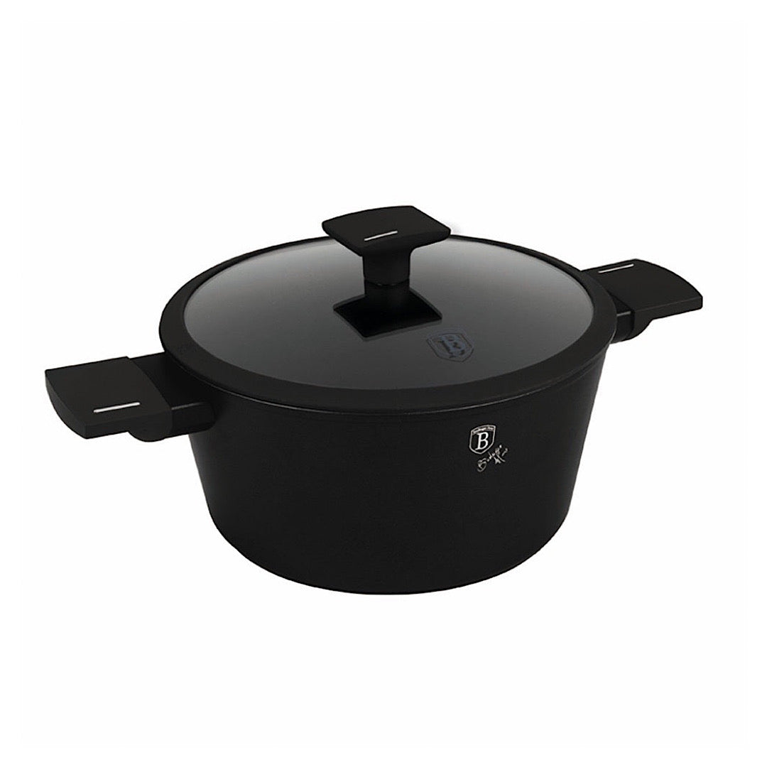 Casserole with lid, Black Matt