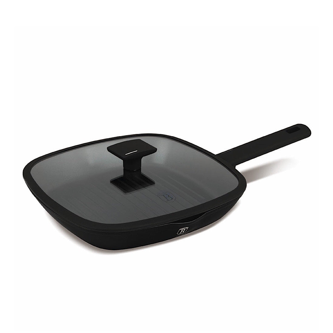 Grill pan with lid, 28 cm, Black Matt