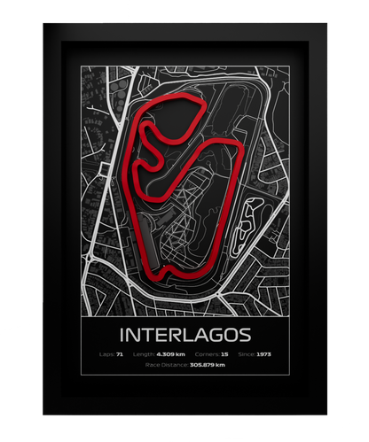 Autódromo José Carlos Pace Frame WIth 3D-printed track