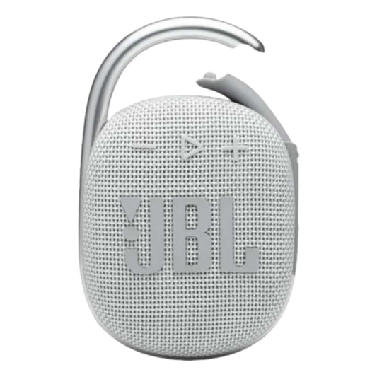 JBL Clip 4 Portable Speaker with Bluetooth, Built-in Battery, Waterproof and Dustproof White