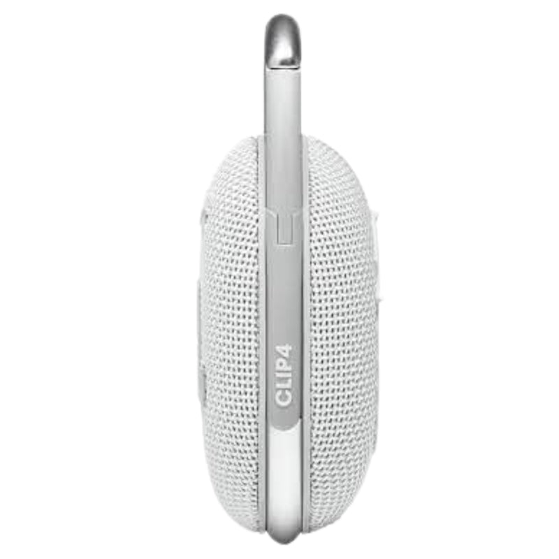 JBL Clip 4 Portable Speaker with Bluetooth, Built-in Battery, Waterproof and Dustproof White