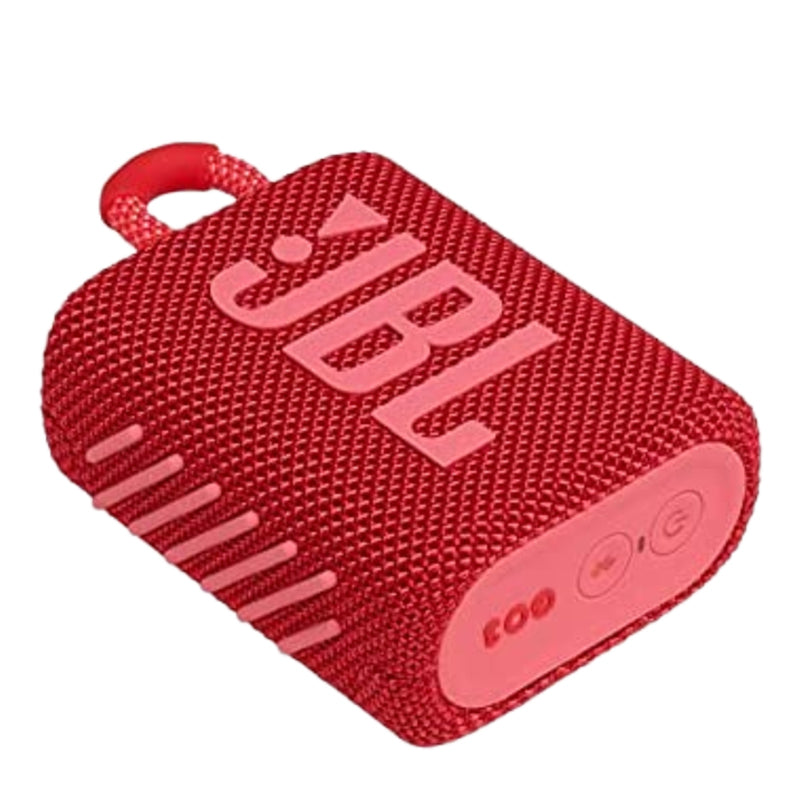 JBL Go 3 Portable Speaker with Bluetooth, Built-in Battery, Waterproof and Dustproof Red