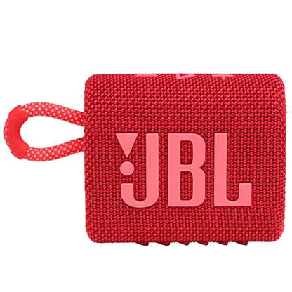 JBL Go 3 Portable Speaker with Bluetooth, Built-in Battery, Waterproof and Dustproof Red