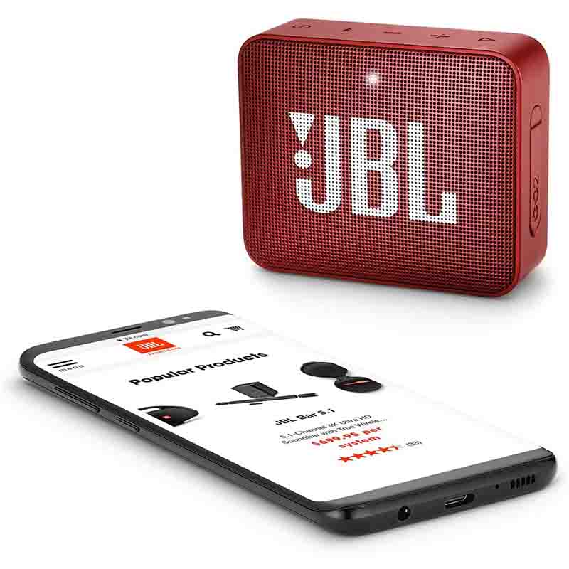 JBL GO 2 Waterproof Ultra Portable Bluetooth Speaker Red