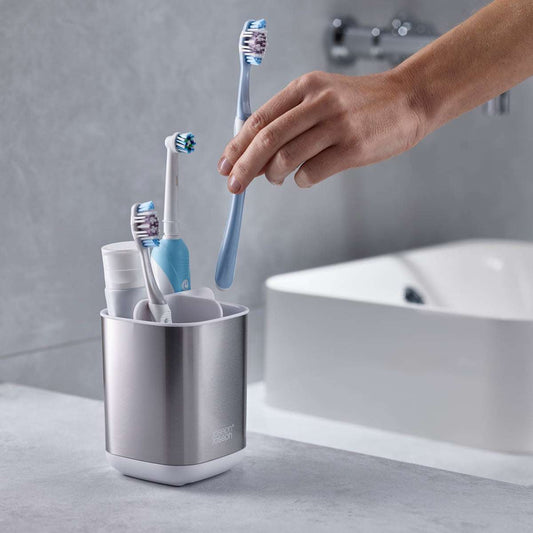 EasyStore Steel Toothbrush Holder By Joseph Joseph