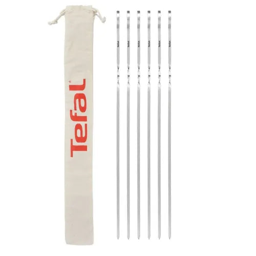 Tefal K185S734 XL Stainless Steel Skewers – Set of 6