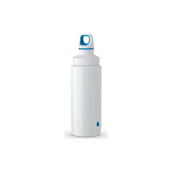 Tefal K3194312 Drink2Go Light Steel- Drop Blue 0,6L White Screw Lid
