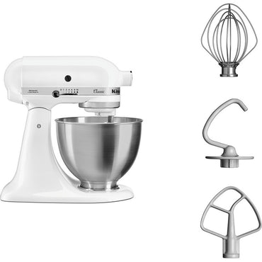 KitchenAid 5K45SSEWH Classic Mixer Tilt-Head 4.3L White