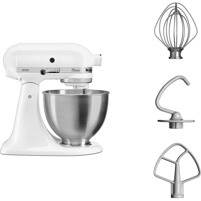 KitchenAid 5K45SSEWH Classic Mixer Tilt-Head 4.3L White